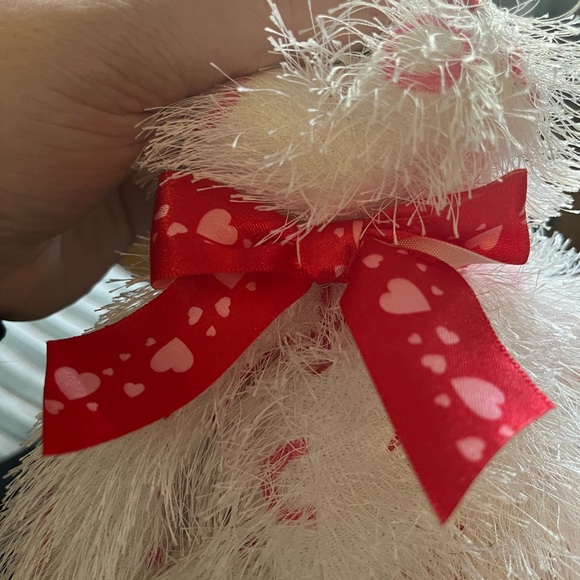 NWT Ty Beanie Baby Plush White and Red Valentine's Bear - Picture 3 of 6